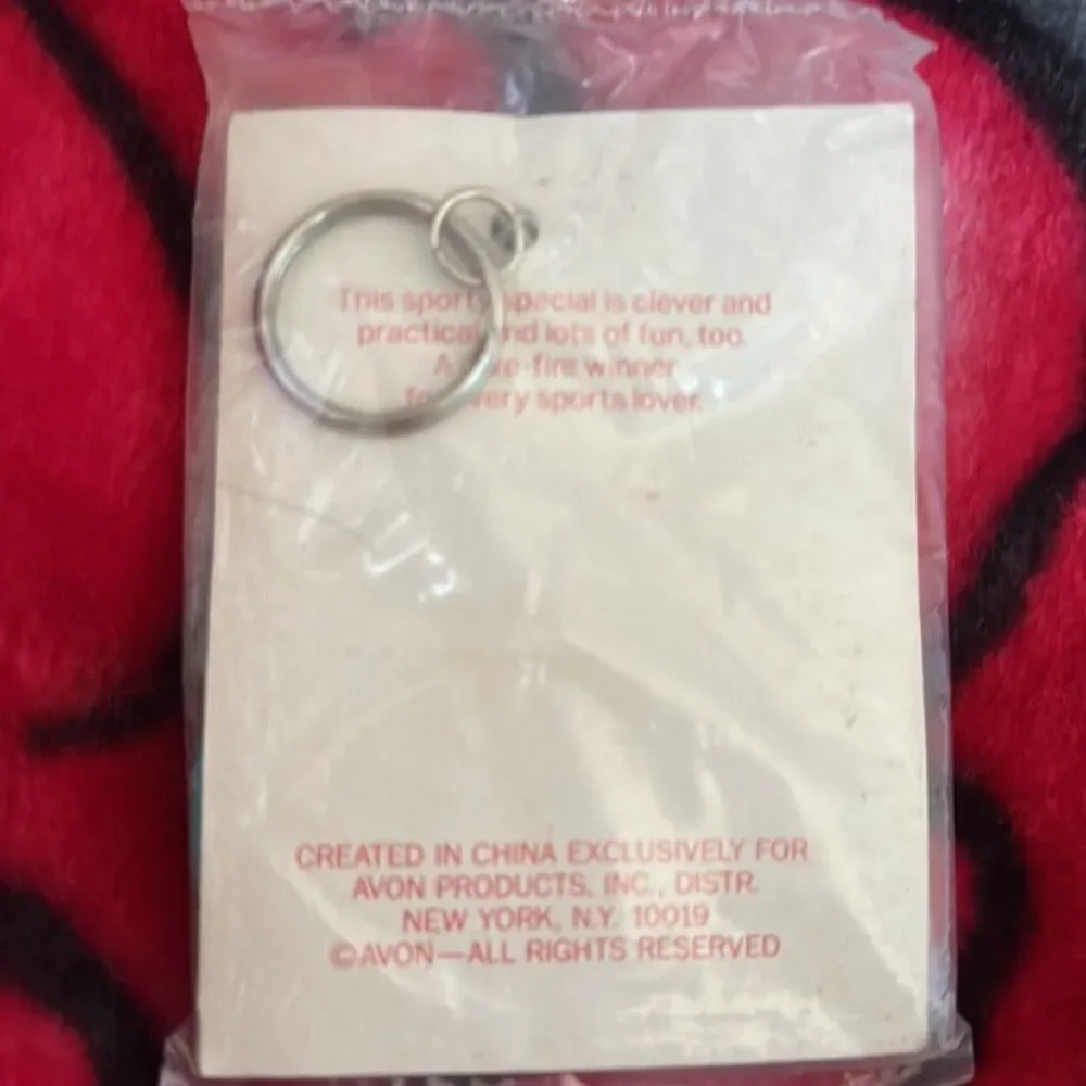 Avon “You Bowl Me Over” Bowling Pin Ball Keychain Charm Vintage Gift